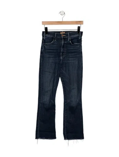 Pre-owned Mother High-rise Flared Jeans In Blue