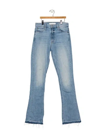 Pre-owned Mother High-rise Flared Jeans In Blue