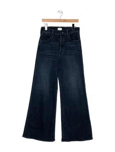 Pre-owned Mother High-rise Flared Jeans In Blue