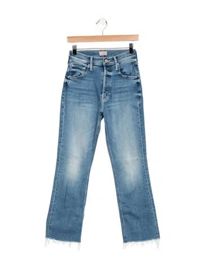 Pre-owned Mother High-rise Flared Jeans In Blue