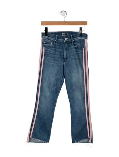 Pre-owned Mother High-rise Flared Jeans In Blue