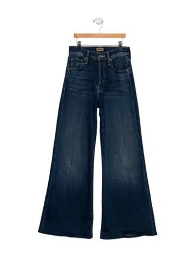Pre-owned Mother High-rise Flared Jeans In Blue