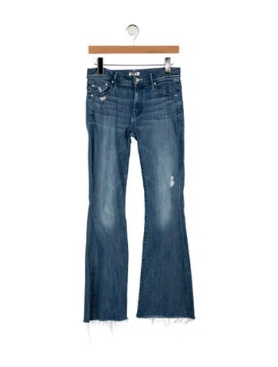 Pre-owned Mother High-rise Flared Jeans In Blue