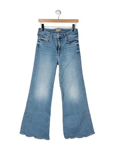Pre-owned Mother High-rise Flared Jeans In Blue