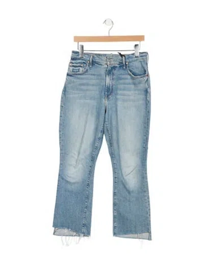 Pre-owned Mother High-rise Flared Jeans In Blue