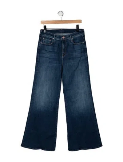 Pre-owned Mother High-rise Flared Jeans In Blue