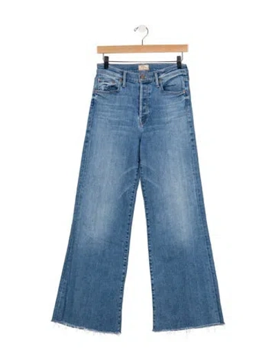 Pre-owned Mother High-rise Flared Jeans In Blue