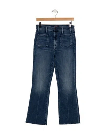 Pre-owned Mother High-rise Flared Jeans In Blue