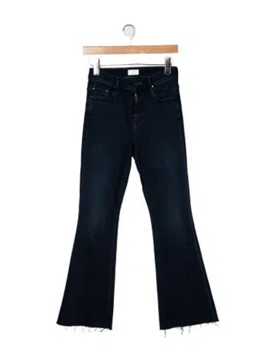 Pre-owned Mother High-rise Flared Jeans In Blue