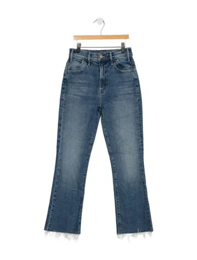 Pre-owned Mother High-rise Flared Jeans In Blue