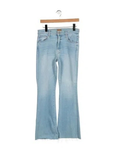 Pre-owned Mother High-rise Flared Jeans In Blue