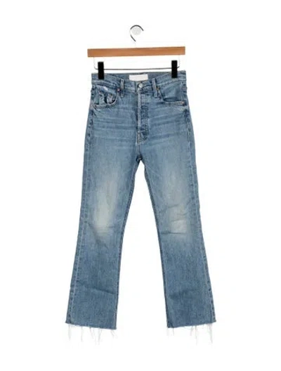 Pre-owned Mother High-rise Flared Jeans In Blue