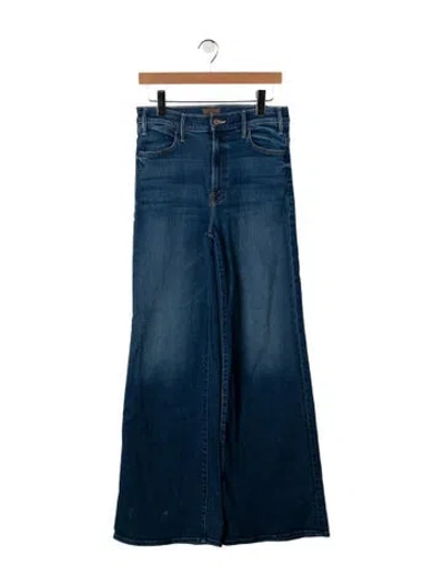 Pre-owned Mother High-rise Flared Jeans In Blue