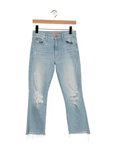 Pre-owned Mother High-rise Flared Jeans In Blue
