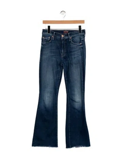 Pre-owned Mother High-rise Flared Jeans In Blue