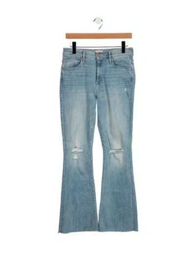 Pre-owned Mother High-rise Flared Jeans In Blue