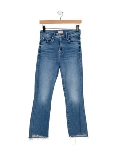 Pre-owned Mother High-rise Flared Jeans In Blue
