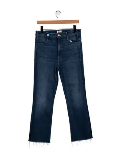 Pre-owned Mother High-rise Flared Jeans In Blue