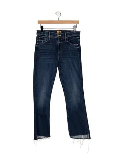 Pre-owned Mother High-rise Flared Jeans In Blue