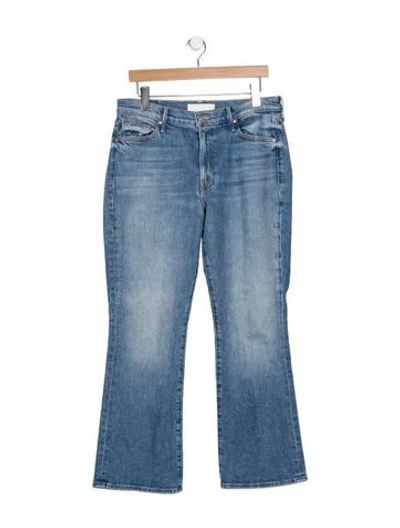 Pre-owned Mother High-rise Flared Jeans In Blue