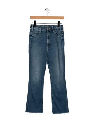 Pre-owned Mother High-rise Flared Jeans In Blue