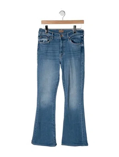 Pre-owned Mother High-rise Flared Jeans In Blue