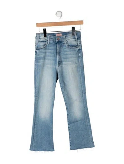 Pre-owned Mother High-rise Flared Jeans In Blue