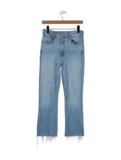 Pre-owned Mother High-rise Flared Jeans In Blue