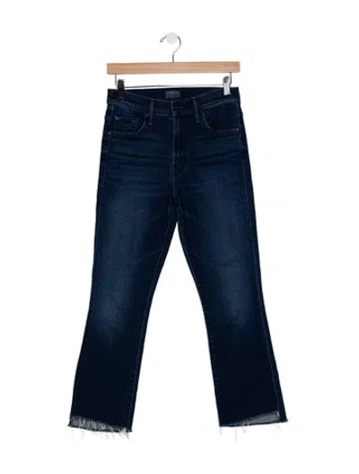 Pre-owned Mother High-rise Flared Jeans In Blue