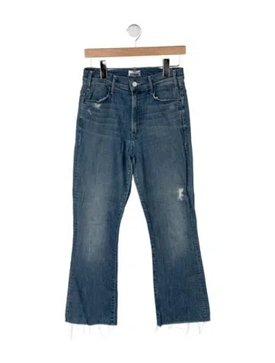 Pre-owned Mother High-rise Flared Jeans In Blue