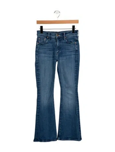 Pre-owned Mother High-rise Flared Jeans In Blue