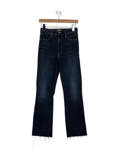 Pre-owned Mother High-rise Flared Jeans In Blue