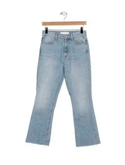 Pre-owned Mother High-rise Flared Jeans In Blue