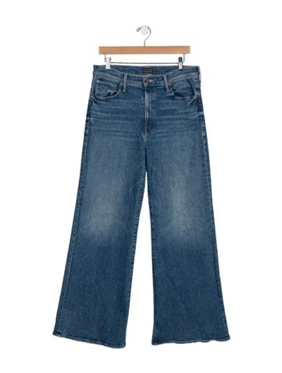 Pre-owned Mother High-rise Flared Jeans In Blue