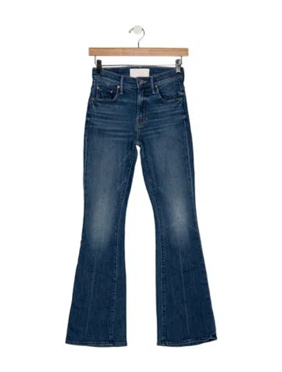 Pre-owned Mother High-rise Flared Jeans In Blue