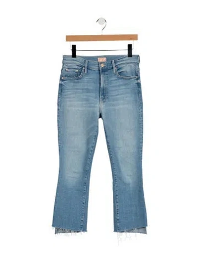 Pre-owned Mother High-rise Flared Jeans In Blue