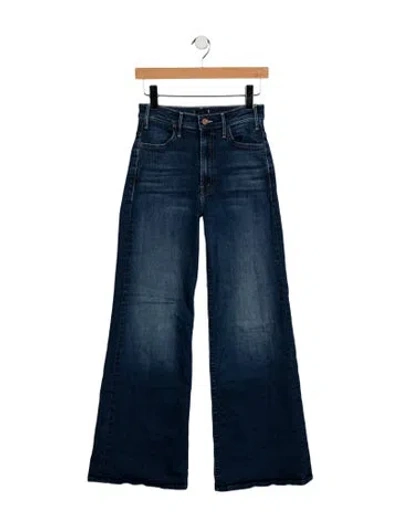Pre-owned Mother High-rise Flared Jeans In Blue