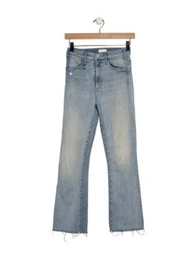 Pre-owned Mother High-rise Flared Jeans In Blue