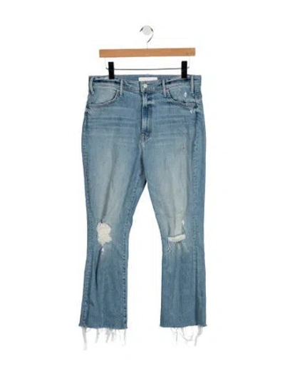 Pre-owned Mother High-rise Flared Jeans In Blue
