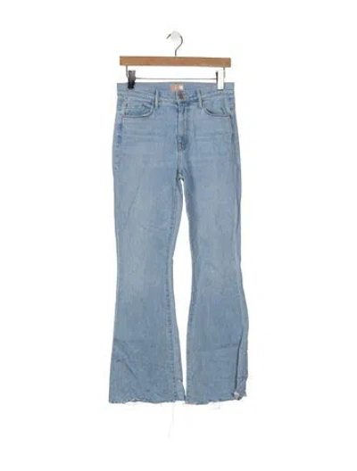 Pre-owned Mother High-rise Flared Jeans In Blue
