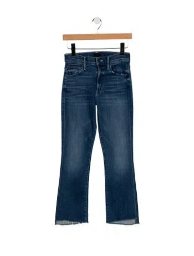 Pre-owned Mother High-rise Flared Jeans In Blue