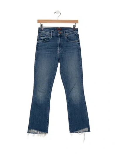 Pre-owned Mother High-rise Flared Jeans In Blue