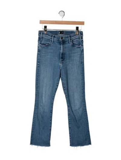 Pre-owned Mother High-rise Flared Jeans In Blue