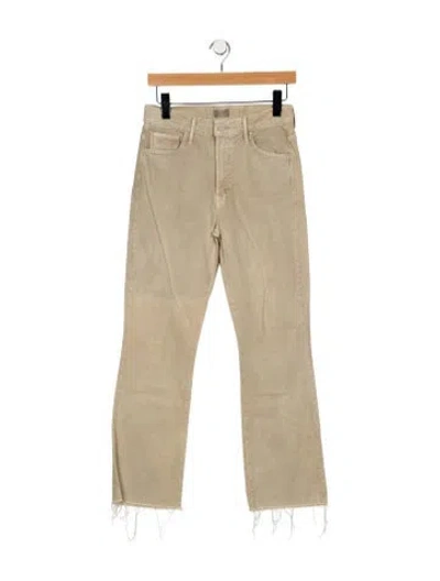 Pre-owned Mother High-rise Flared Jeans In Gray