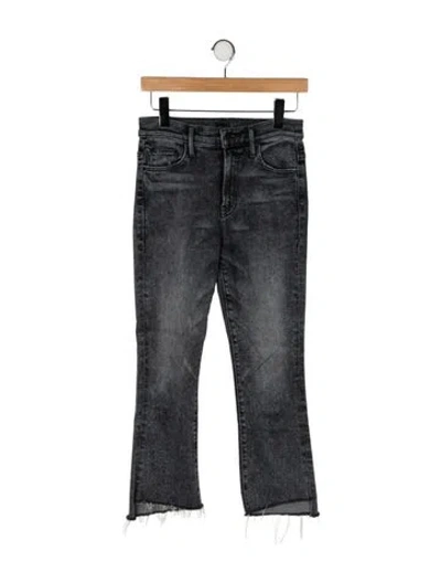 Pre-owned Mother High-rise Flared Jeans In Gray