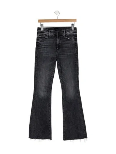 Pre-owned Mother High-rise Flared Jeans In Gray