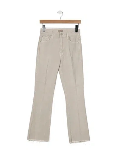 Pre-owned Mother High-rise Flared Jeans In Gray