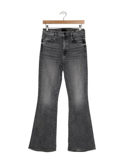 Pre-owned Mother High-rise Flared Jeans In Gray