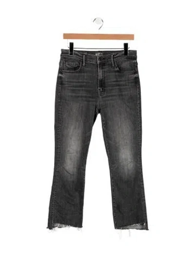 Pre-owned Mother High-rise Flared Jeans In Gray