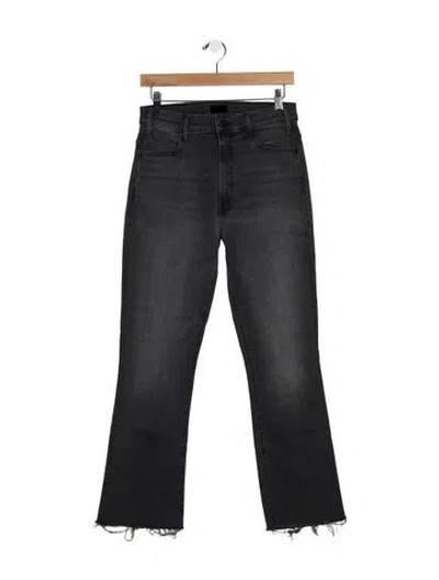 Pre-owned Mother High-rise Flared Jeans In Gray